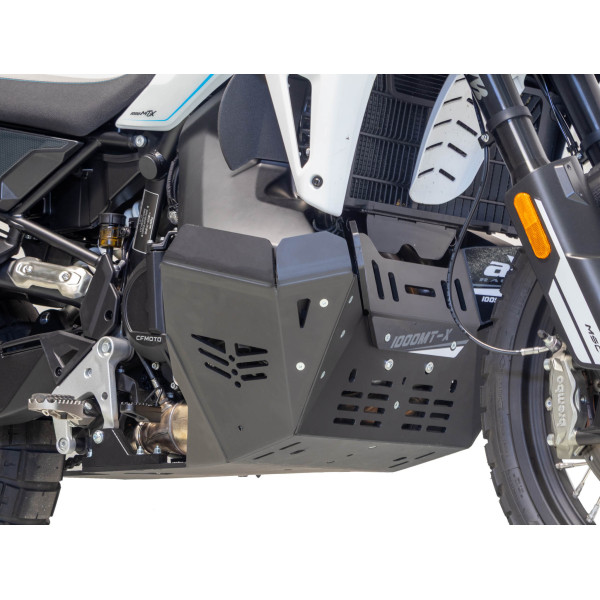 Sabot Adventure PEHD 8mm noir pour Kawasaki KLE500 2026, vue du côté droit