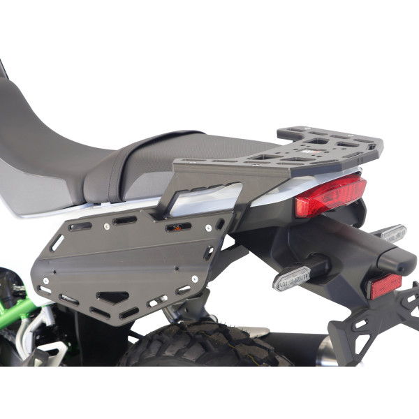 HDPE plastic rear rack with side supports for the Kawasaki KLE500 / KLE500 SE
