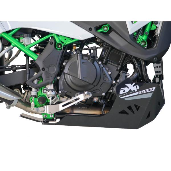 Sabot moteur AXP en PEHD pour Kawasaki KLE500 SE, vue du profil droit