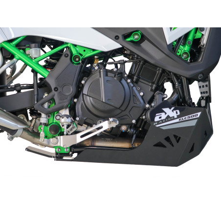 Sabot moteur AXP en PEHD pour Kawasaki KLE500 SE, vue du profil droit