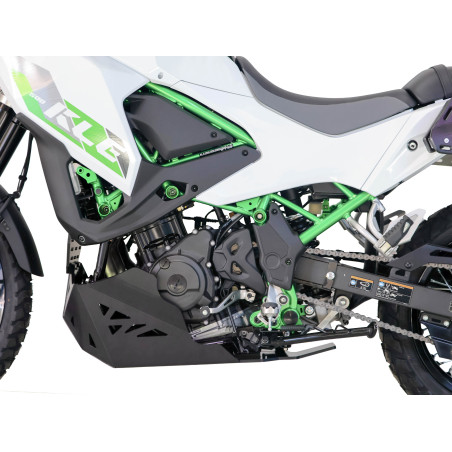 Placa protectora de motor AXP PEHD para Kawasaki KLE500 SE, vista de perfil lado izquierdo