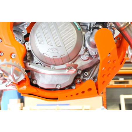 Côté droit du sabot orange en plastique PEHD 6mm pour KTM 250SXF / 350SXF